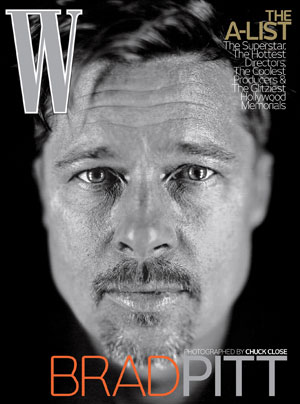 Brad Pitt sin retoques en la portada de "W."